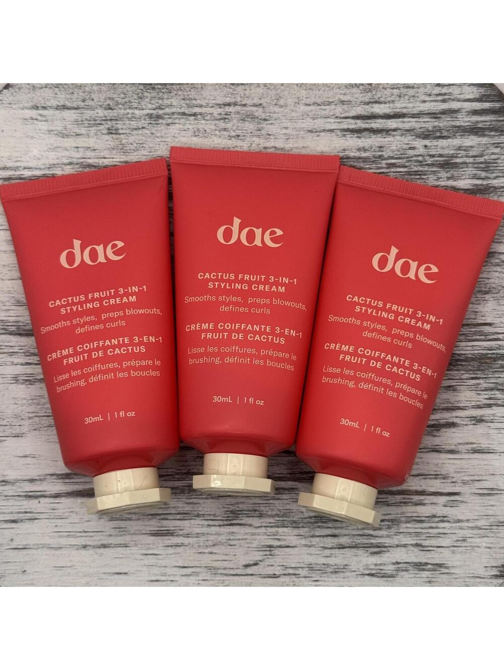 Lot of 3 x Dae Cactus Fruit 3-in-1 Styling Cream 1 oz/30 ml Each SEALED New